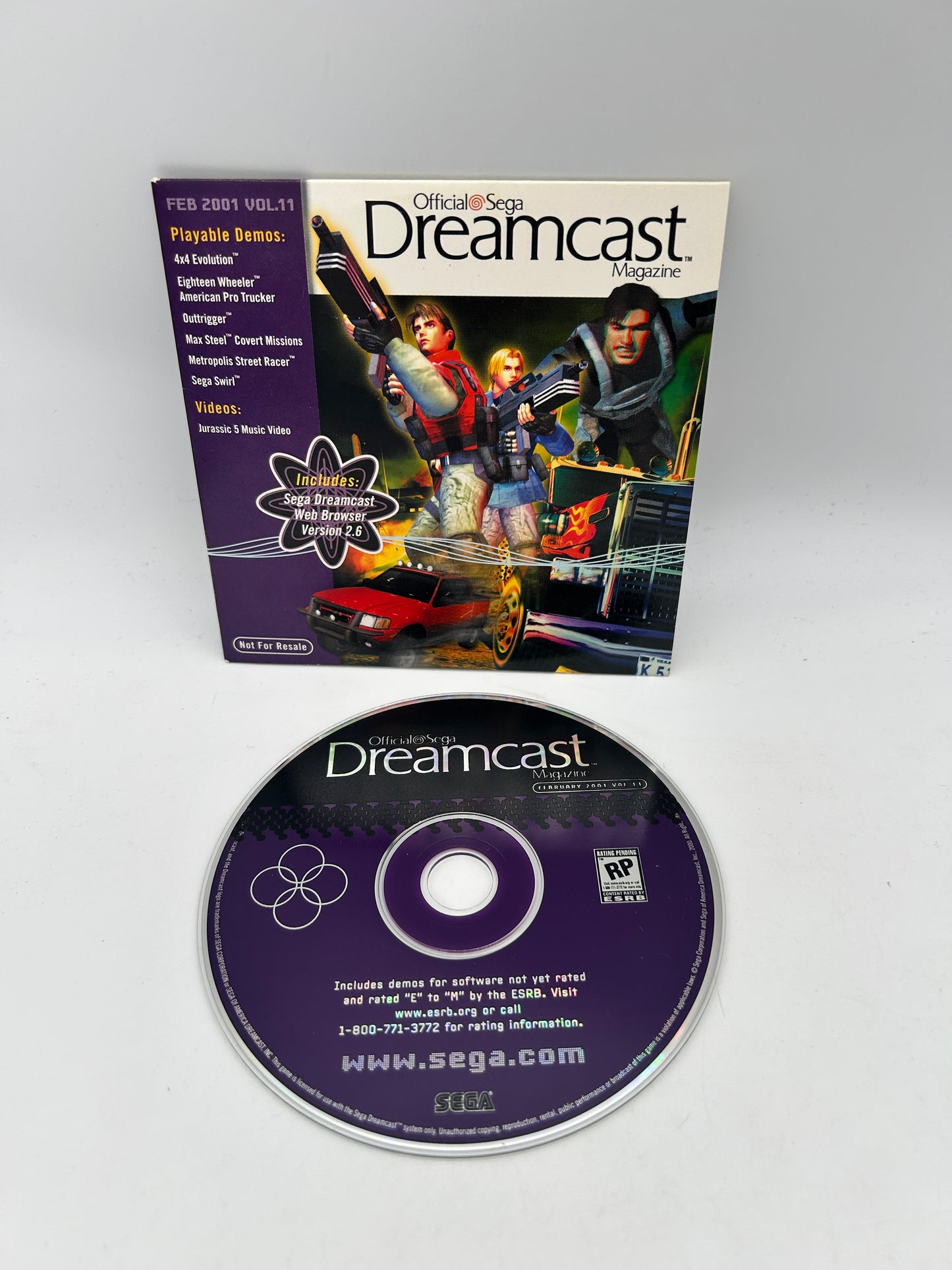 PiXEL-RETRO.COM : SEGA DREAMCAST COMPLETE (CIB) GAME BOX INSTRUCTION MANUAL NTSC MAGAZiNE DEMOS FEBRUARY 2001 VOL 11 | NOT FOR RESALE