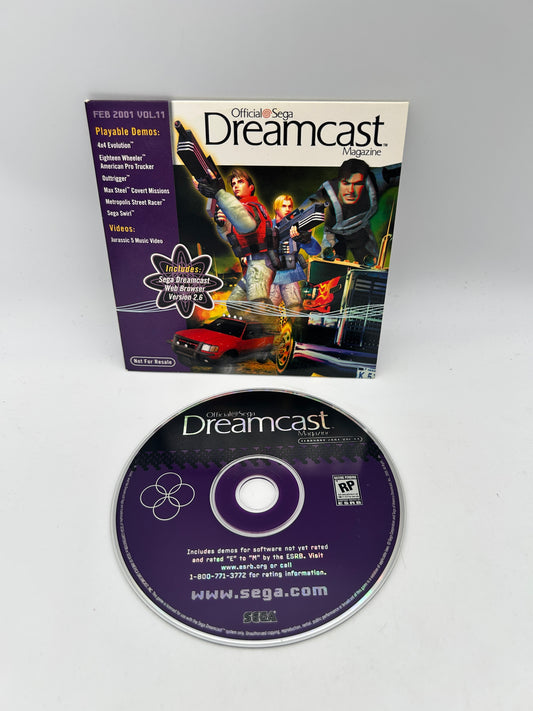 PiXEL-RETRO.COM : SEGA DREAMCAST COMPLETE (CIB) GAME BOX INSTRUCTION MANUAL NTSC MAGAZiNE DEMOS FEBRUARY 2001 VOL 11 | NOT FOR RESALE