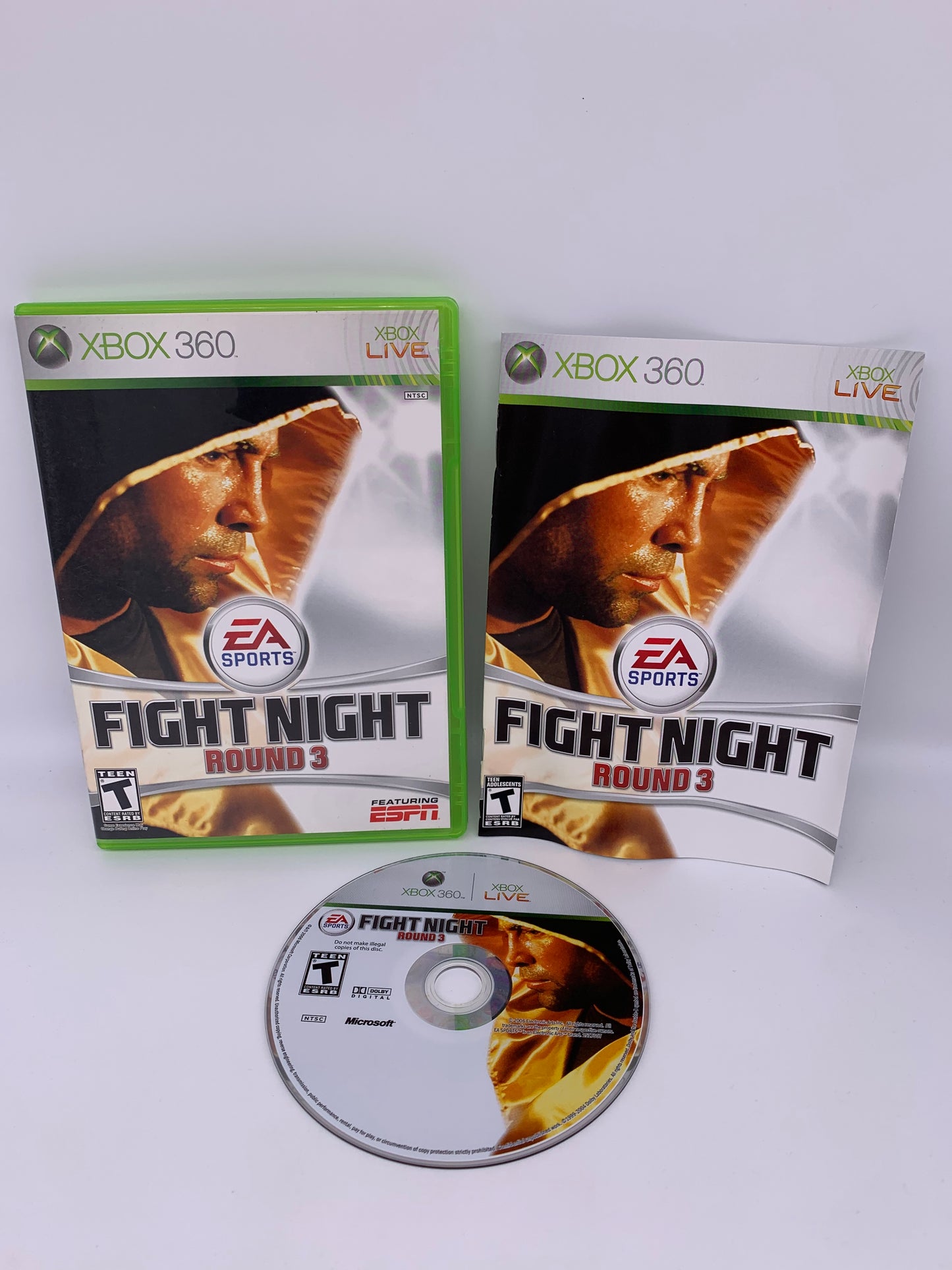 PiXEL-RETRO.COM : MICROSOFT XBOX 360 COMPLETE CIB BOX MANUAL GAME NTSC FIGHT NIGHT ROUND 3