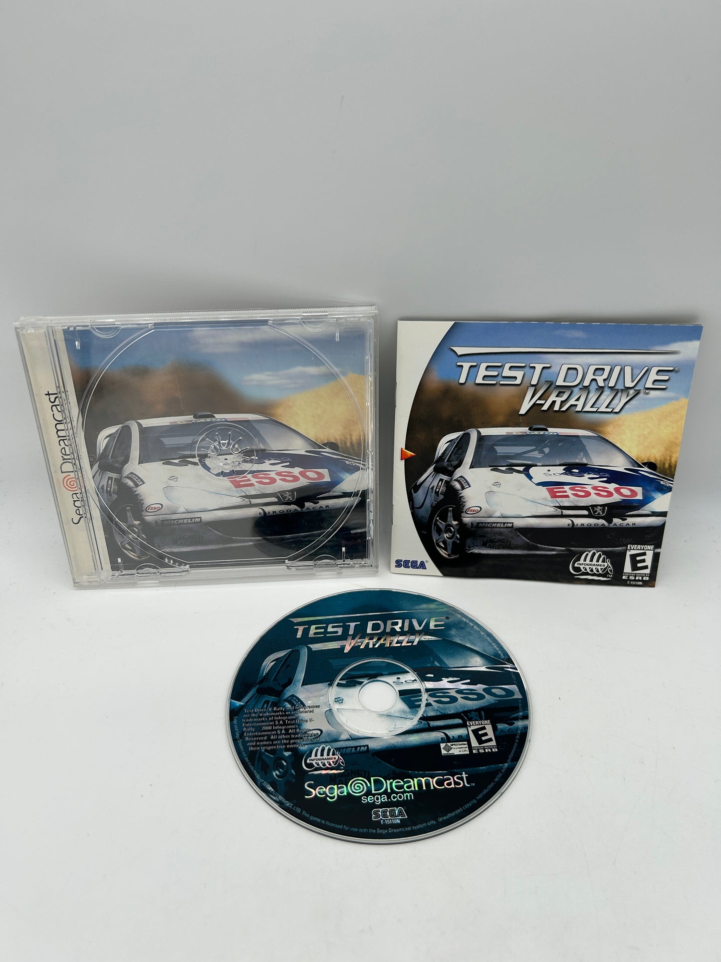 PiXEL-RETRO.COM : SEGA DREAMCAST COMPLETE (CIB) GAME BOX INSTRUCTION MANUAL NTSC TEST DRIVE V-RALLY