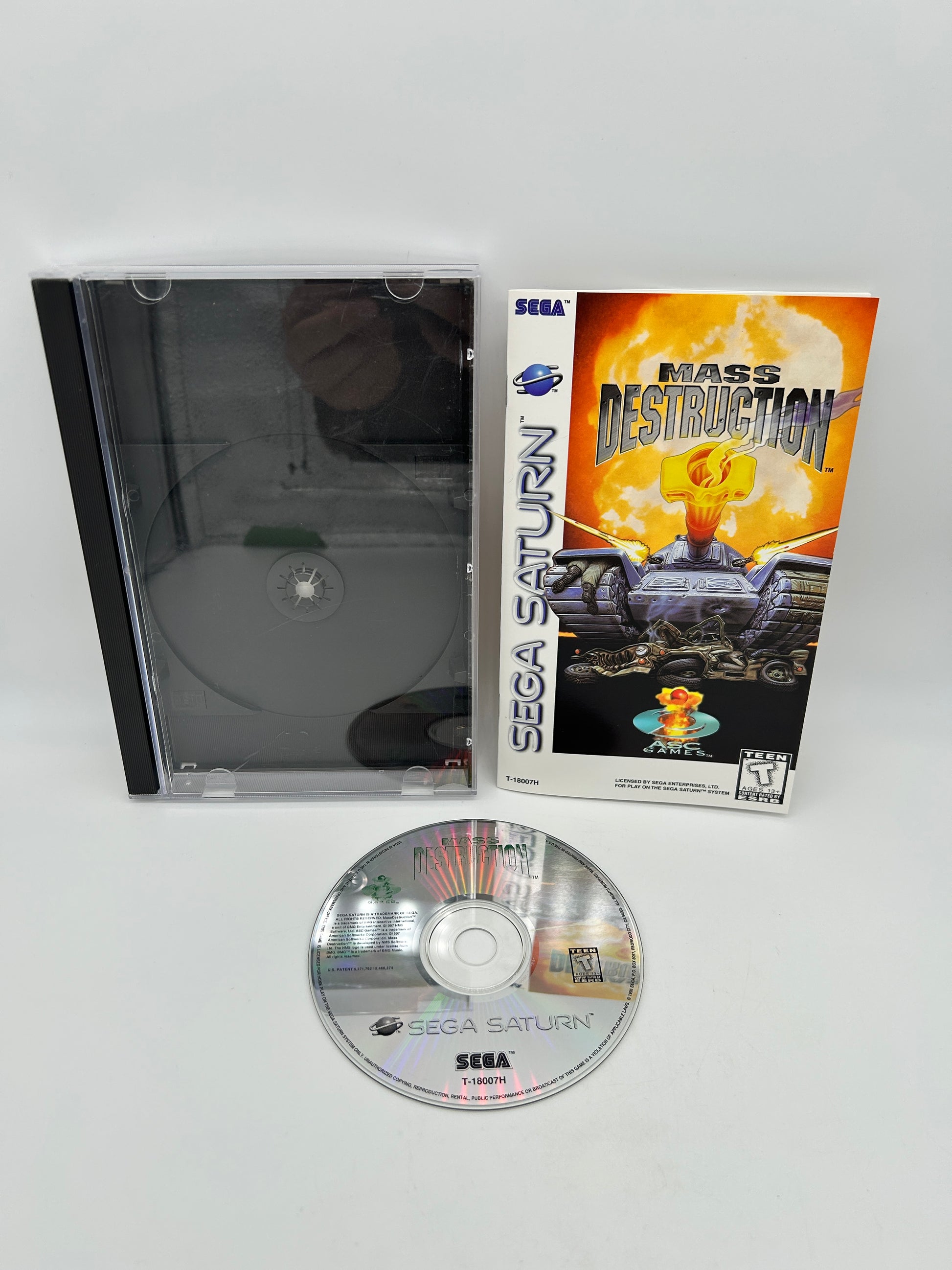 PiXEL-RETRO.COM : SEGA SATURN COMPLETE (CIB) GAME BOX INSTRUCTION MANUAL NTSC MASS DESTRUCTION