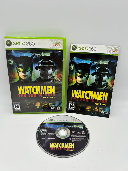 PiXEL-RETRO.COM : MICROSOFT XBOX 360 COMPLETE CIB BOX MANUAL GAME NTSC WATCHMEN THE END IS NIGH PARTS 1 AND 2