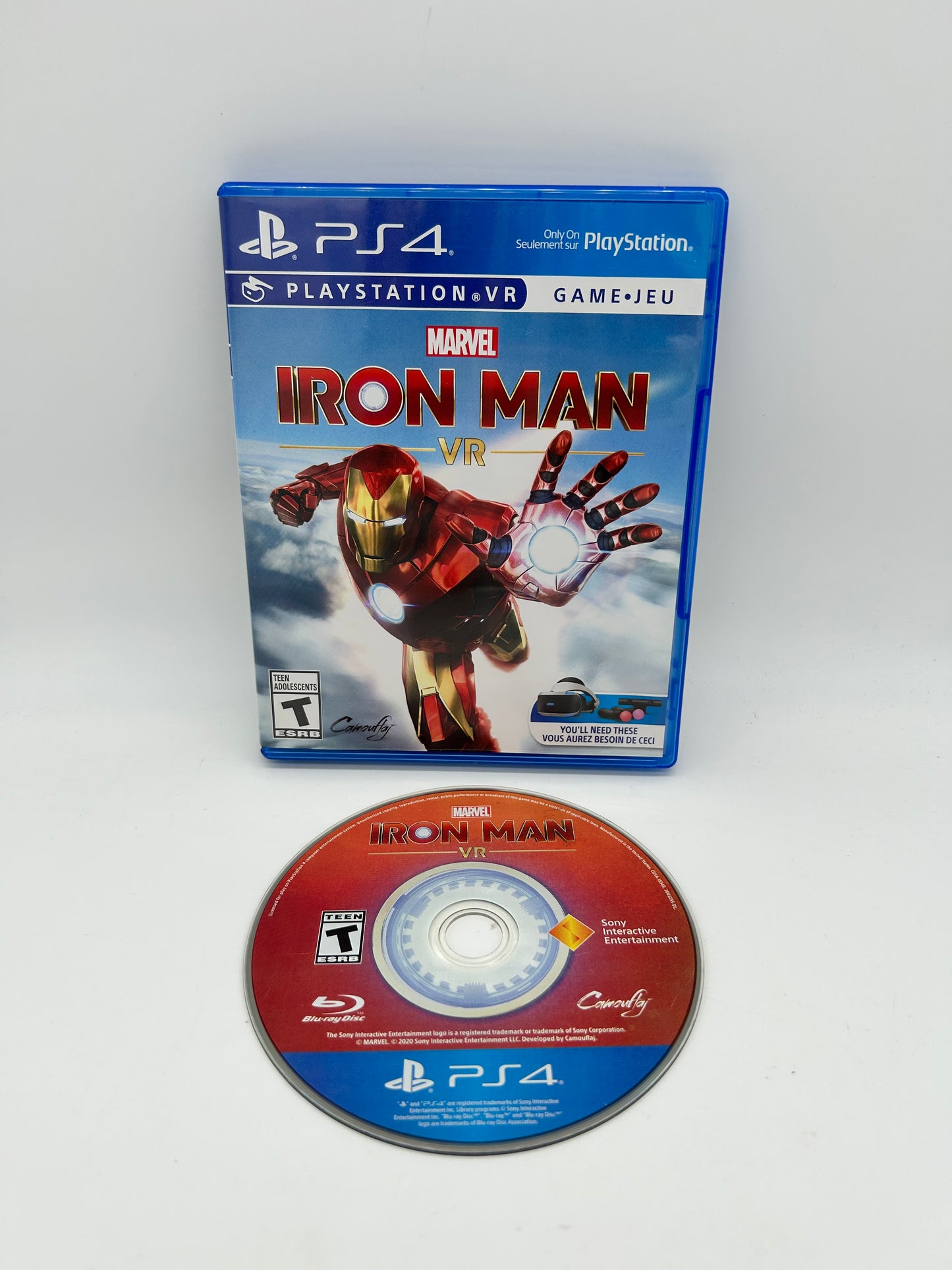 PiXEL-RETRO.COM : SONY PLAYSTATION 4 (PS4) COMPLETE CIB BOX MANUAL GAME NTSC IRON MAN VR MARVEL