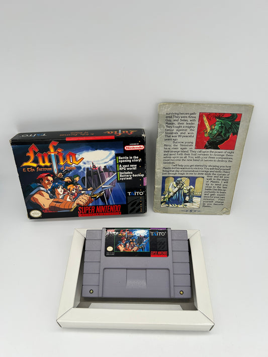PiXEL-RETRO.COM : SUPER NINTENDO NES (SNES) COMPLETE CIB BOX MANUAL POSTER MAP GAME NTSC LUFIA AND & THE FORTRESS OF DOOM