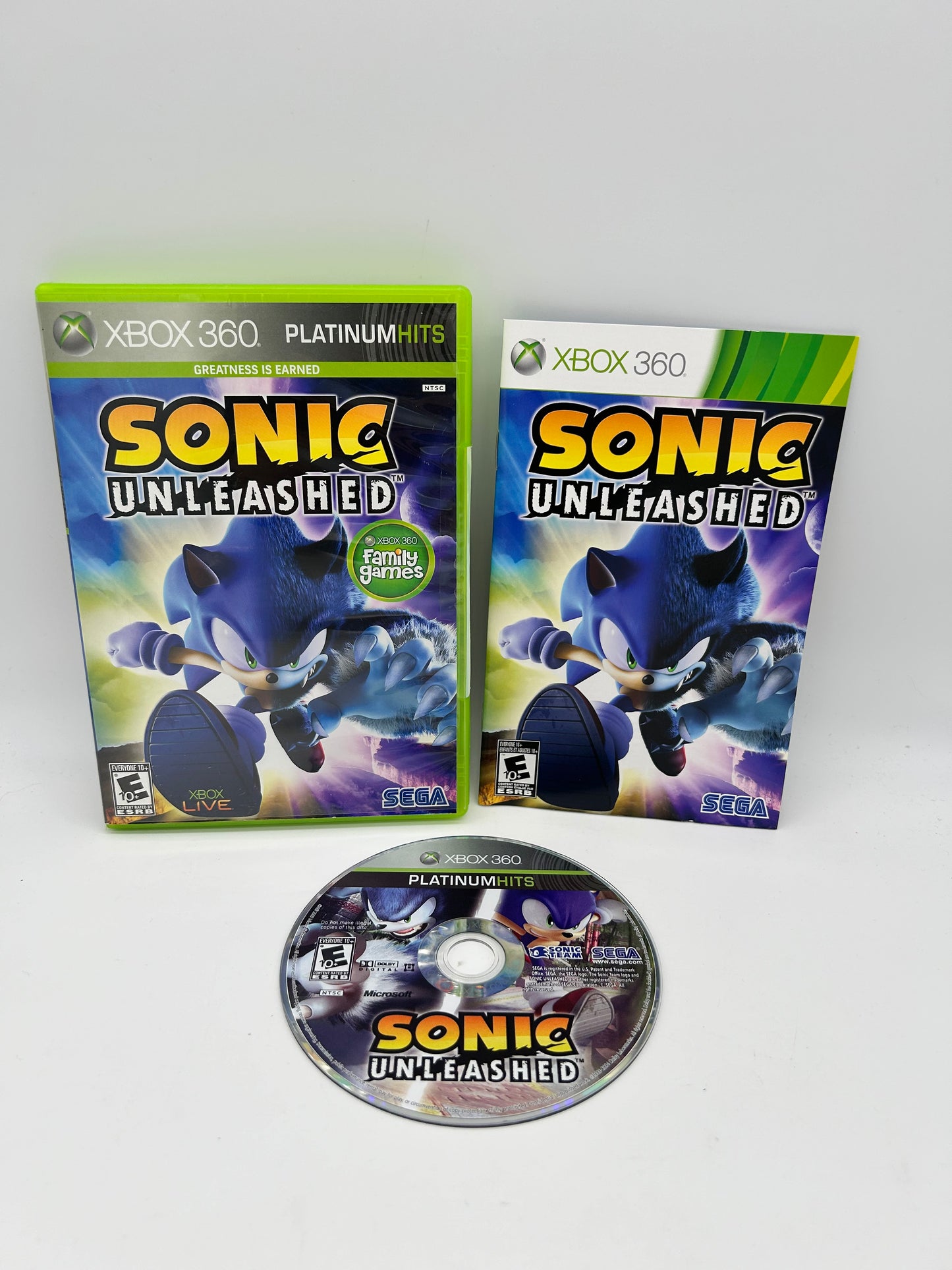 PiXEL-RETRO.COM : MICROSOFT XBOX 360 COMPLETE CIB BOX MANUAL GAME NTSC SONIC UNLEASHED