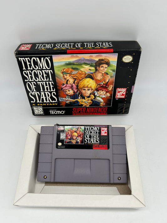 PiXEL-RETRO.COM : SUPER NINTENDO NES (SNES) COMPLETE CIB BOX MANUAL POSTER MAP GAME NTSC TECMO SECRET OF THE STARS A FANTASY