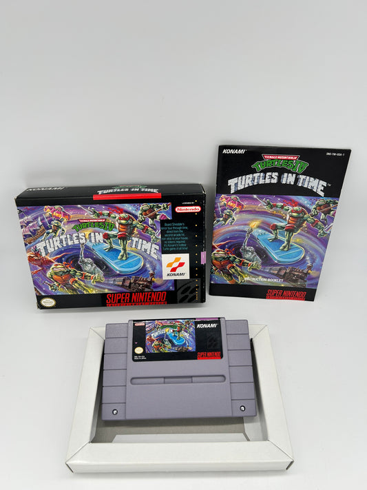 PiXEL-RETRO.COM : SUPER NINTENDO NES (SNES) COMPLETE CIB BOX MANUAL POSTER MAP GAME NTSC TEENAGE MUTANT NINJA TURTLES IV TURTLES IN TIME