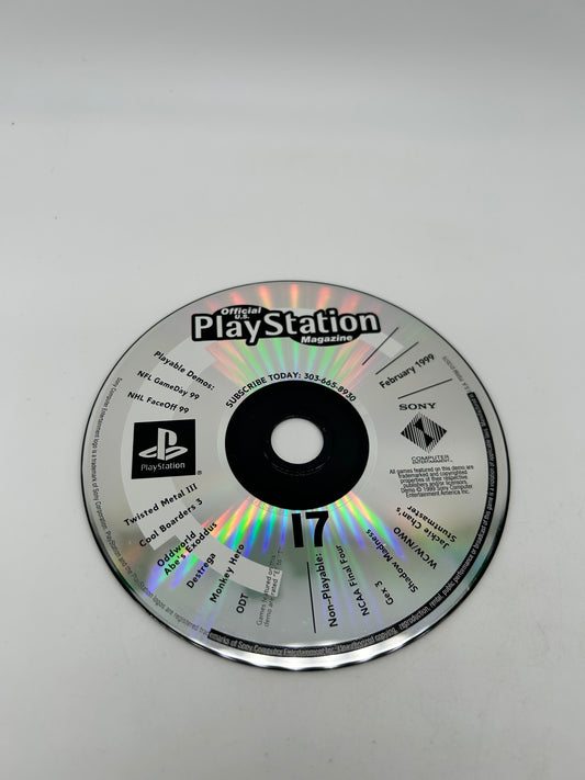 PiXEL-RETRO.COM : SONY PLAYSTATION 1 (PS1) COMPLET CIB BOX MANUAL GAME NTSC OFFiCiAL US PLAYSTATiON MAGAZiNE FEBRUARY 1999 | DEMO DiSC 17