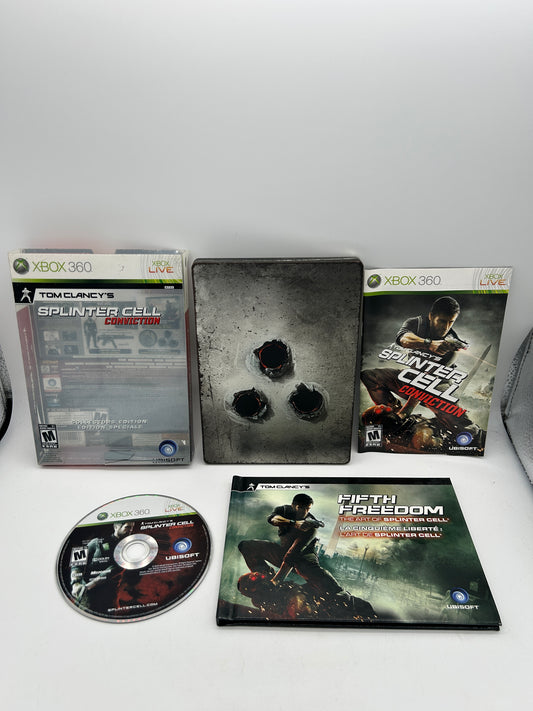 PiXEL-RETRO.COM : MICROSOFT XBOX 360 COMPLETE CIB BOX MANUAL GAME NTSC TOM CLANCY'S SPLINTER CELL CONVICTION COLLECTOR'S EDITION