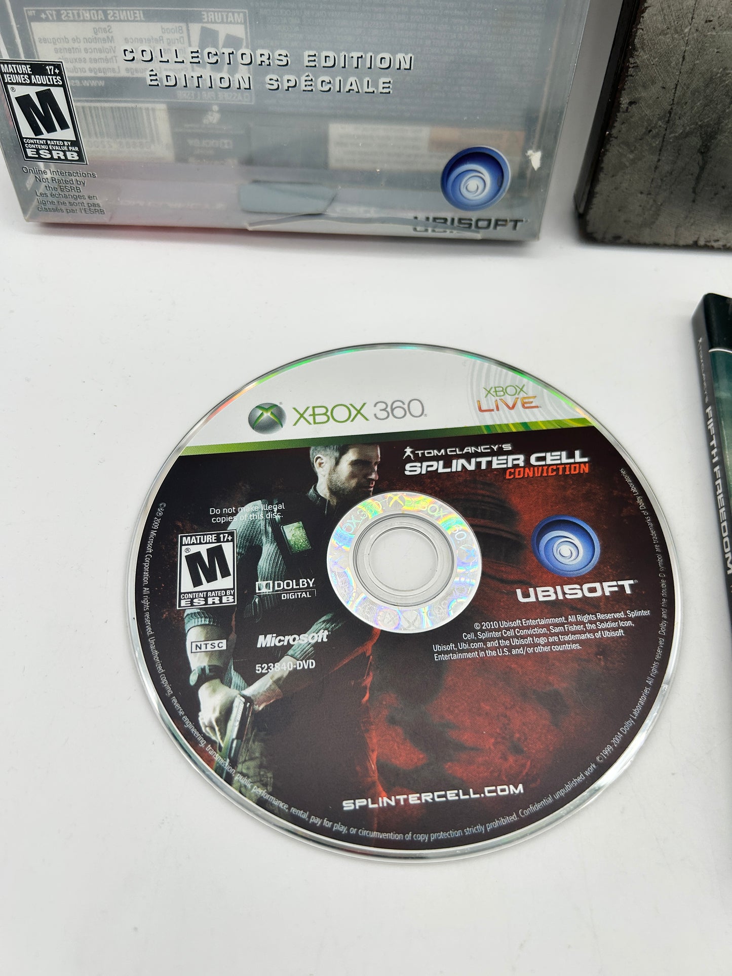 MiCROSOFT XBOX 360 | TOM CLANCYS SPLiNTER CELL CONViCTiON | COLLECTORS EDiTiON