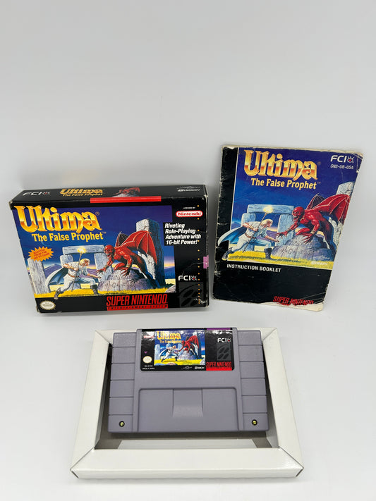 PiXEL-RETRO.COM : SUPER NINTENDO NES (SNES) COMPLETE CIB BOX MANUAL POSTER MAP GAME NTSC ULTIMA THE FALSE PROPHET