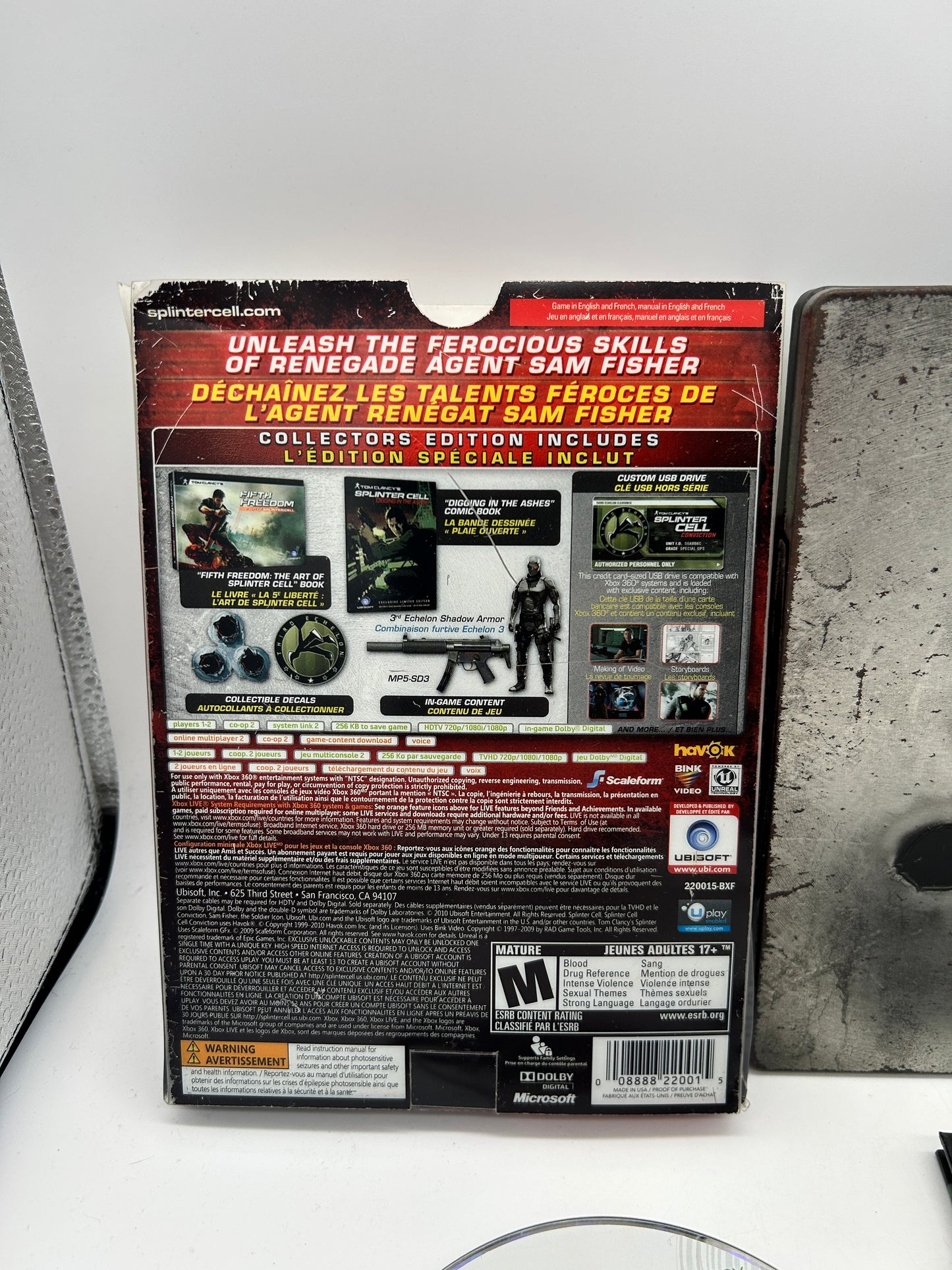 MiCROSOFT XBOX 360 | TOM CLANCYS SPLiNTER CELL CONViCTiON | COLLECTORS EDiTiON