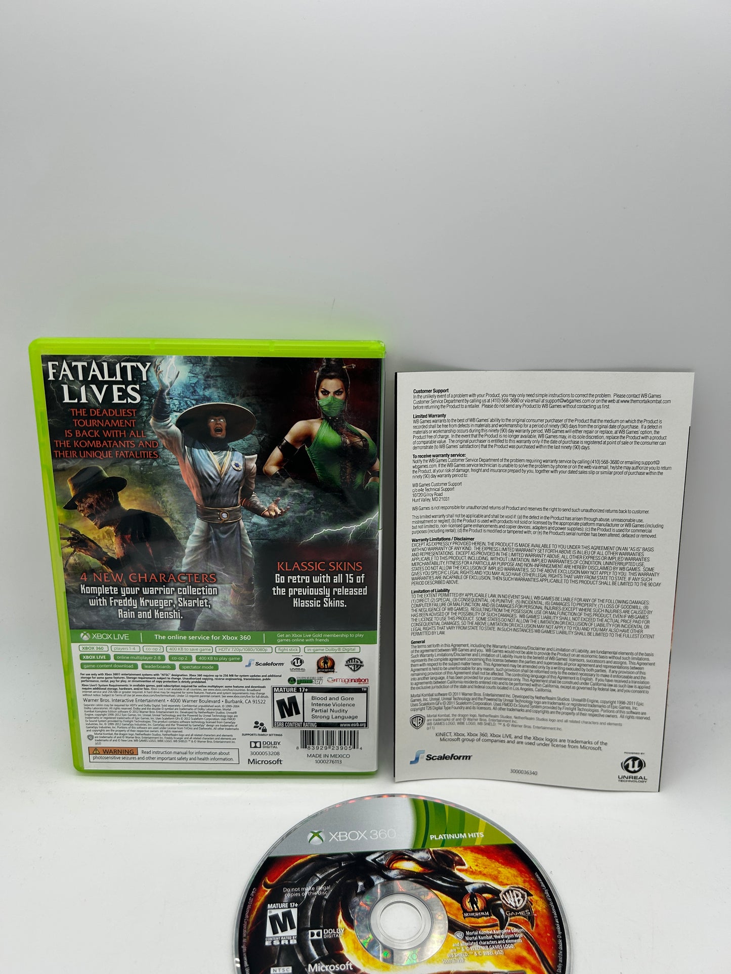 MiCROSOFT XBOX 360 | MORTAL KOMBAT KOMPLETE EDiTiON | PLATiNUM HiTS