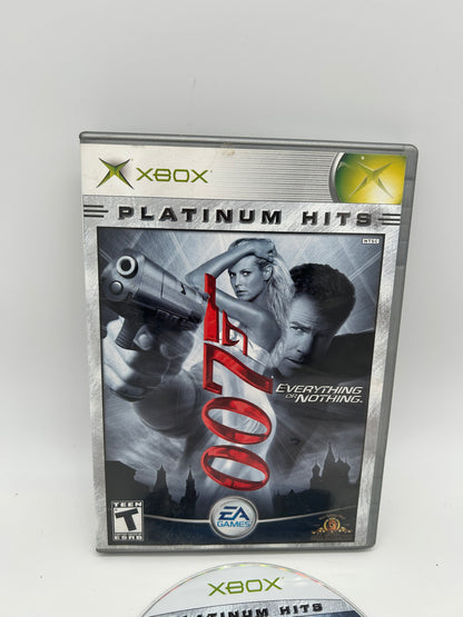 MiCROSOFT XBOX ORiGiNAL | 007 EVERYTHiNG OR NOTHiNG | PLATiNUM HiTS