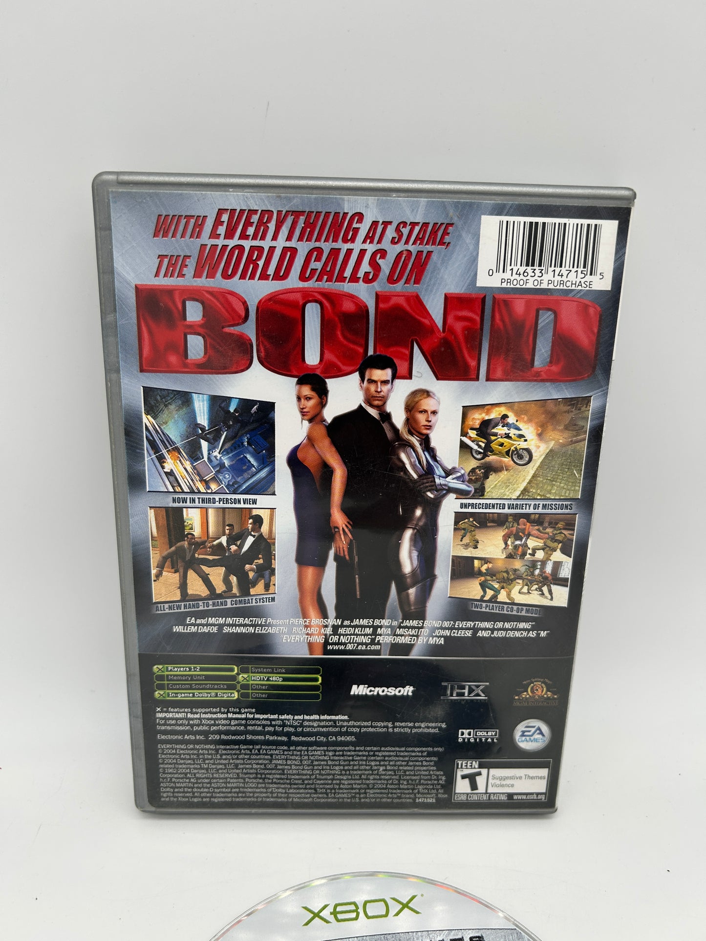 MiCROSOFT XBOX ORiGiNAL | 007 EVERYTHiNG OR NOTHiNG | PLATiNUM HiTS