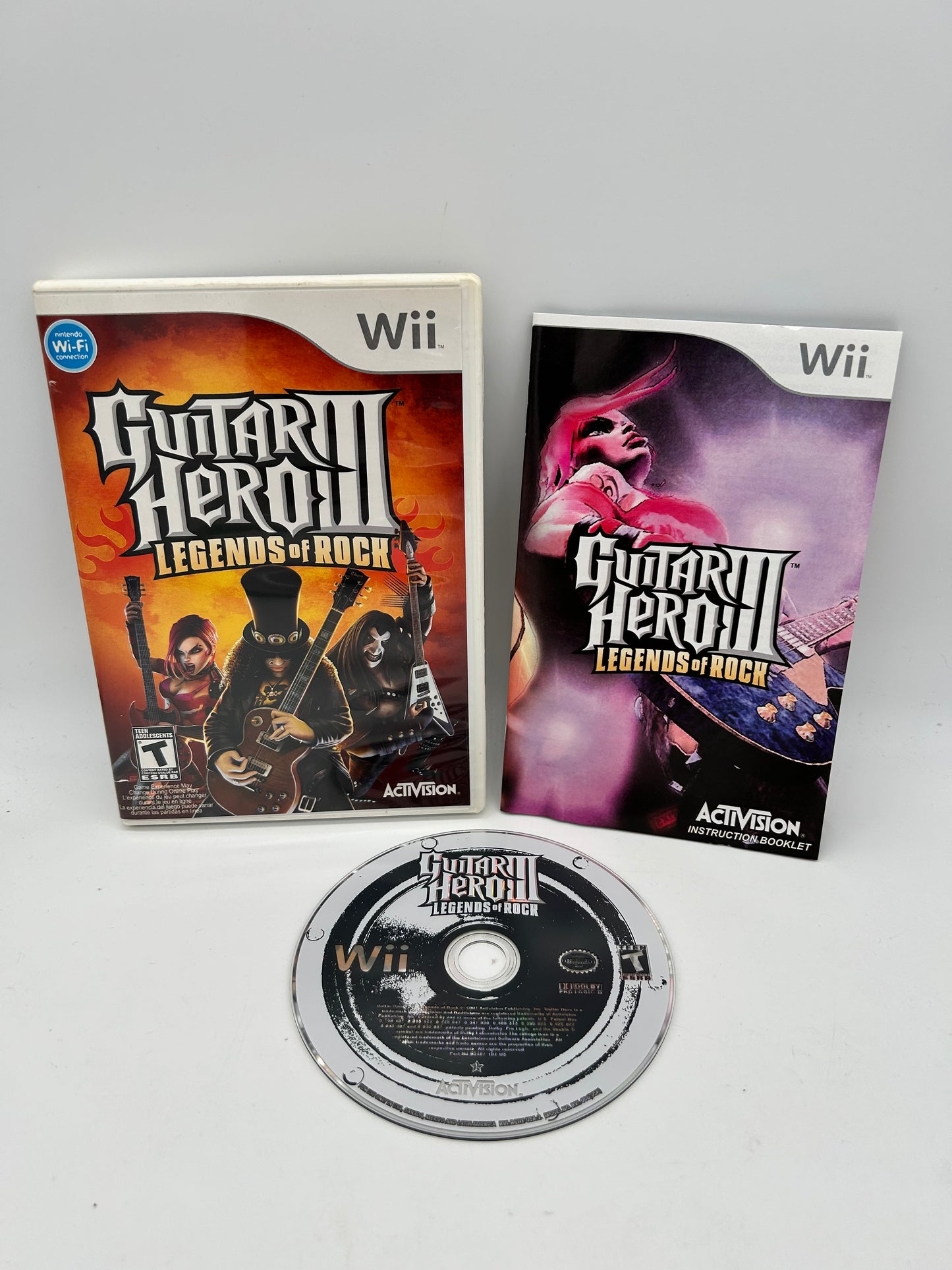 PiXEL-RETRO.COM : NINTENDO WII COMPLET CIB BOX MANUAL GAME NTSC GUITAR HERO III LEGENDS OF ROCK