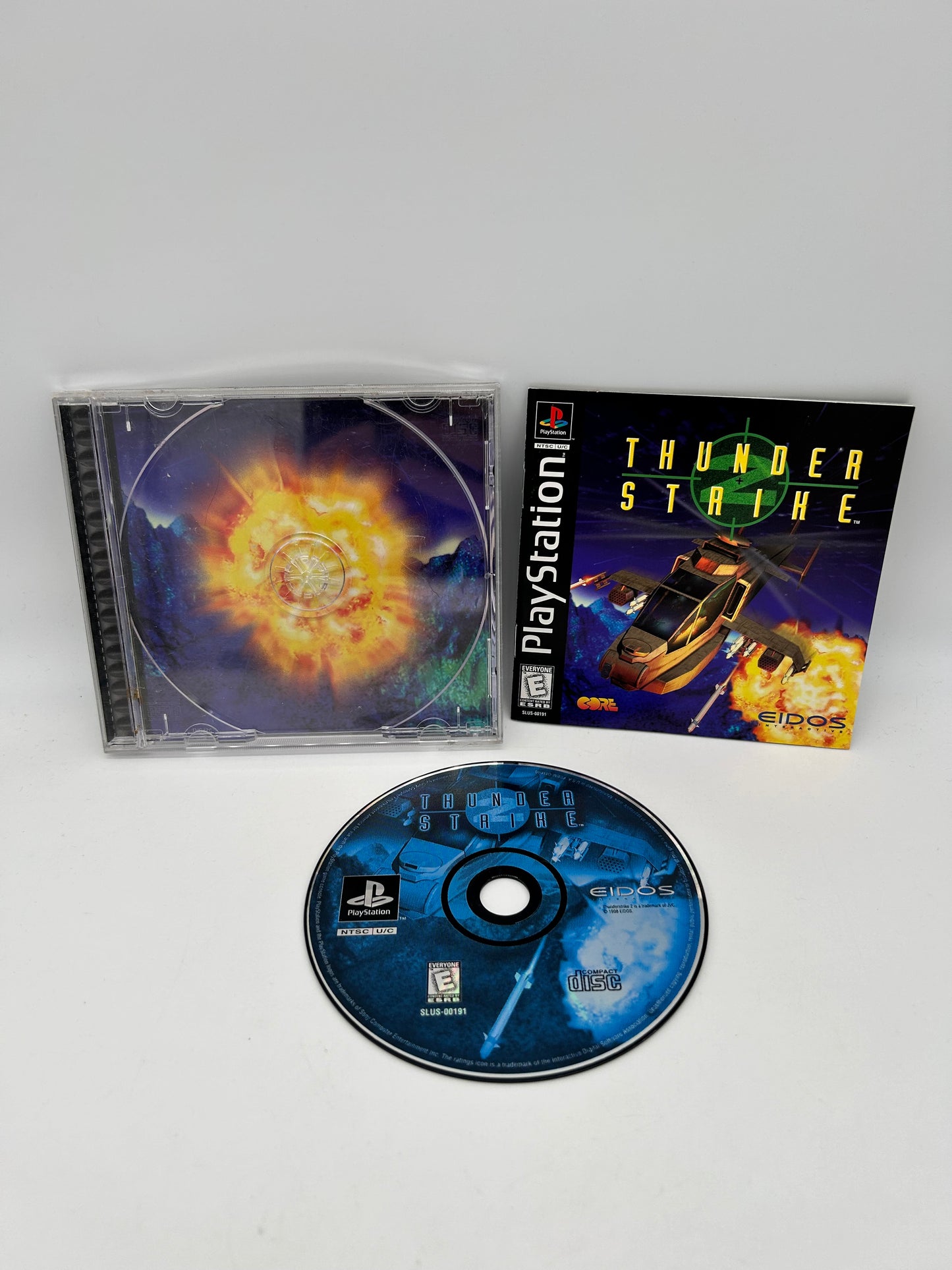 PiXEL-RETRO.COM : SONY PLAYSTATION (PS1) COMPLETE CIB BOX MANUAL GAME NTSC THUNDER STRIKE 2