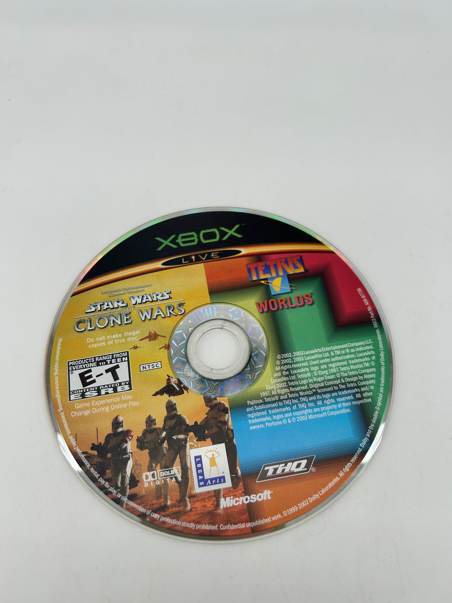 PiXEL-RETRO.COM : MICROSOFT XBOX COMPLETE CIB BOX MANUAL GAME NTSC STAR WARS THE CLONE WARS & TETRIS WORLDS