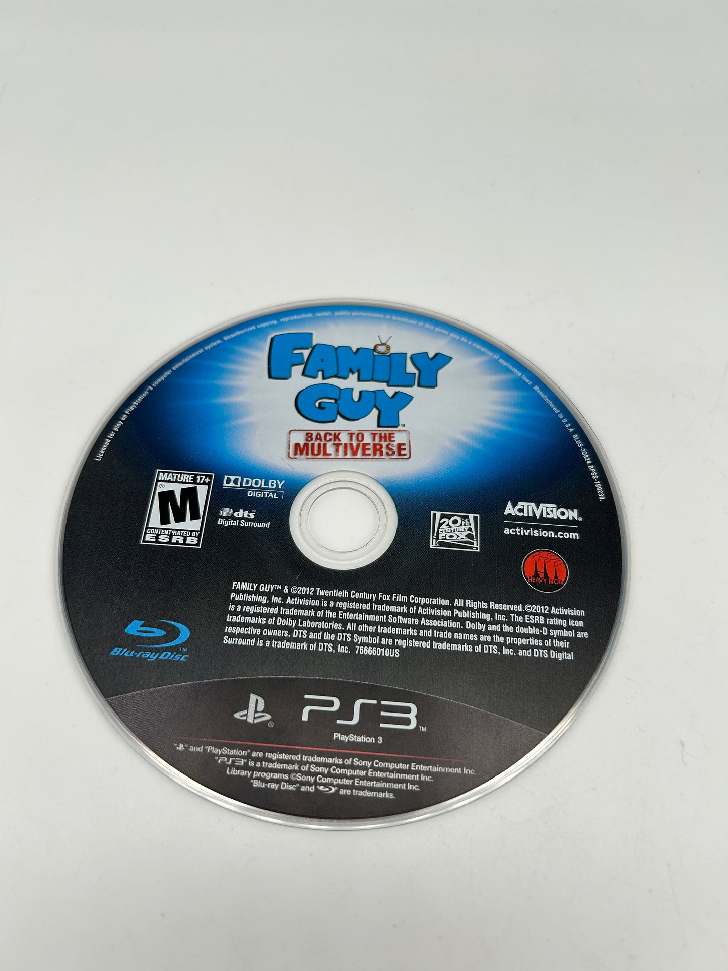 PiXEL-RETRO.COM : SONY PLAYSTATION 3 PS3 COMPLETE GAME BOX MANUAL NTSC FAMILY GUY BACK TO THE MULTIVERSE