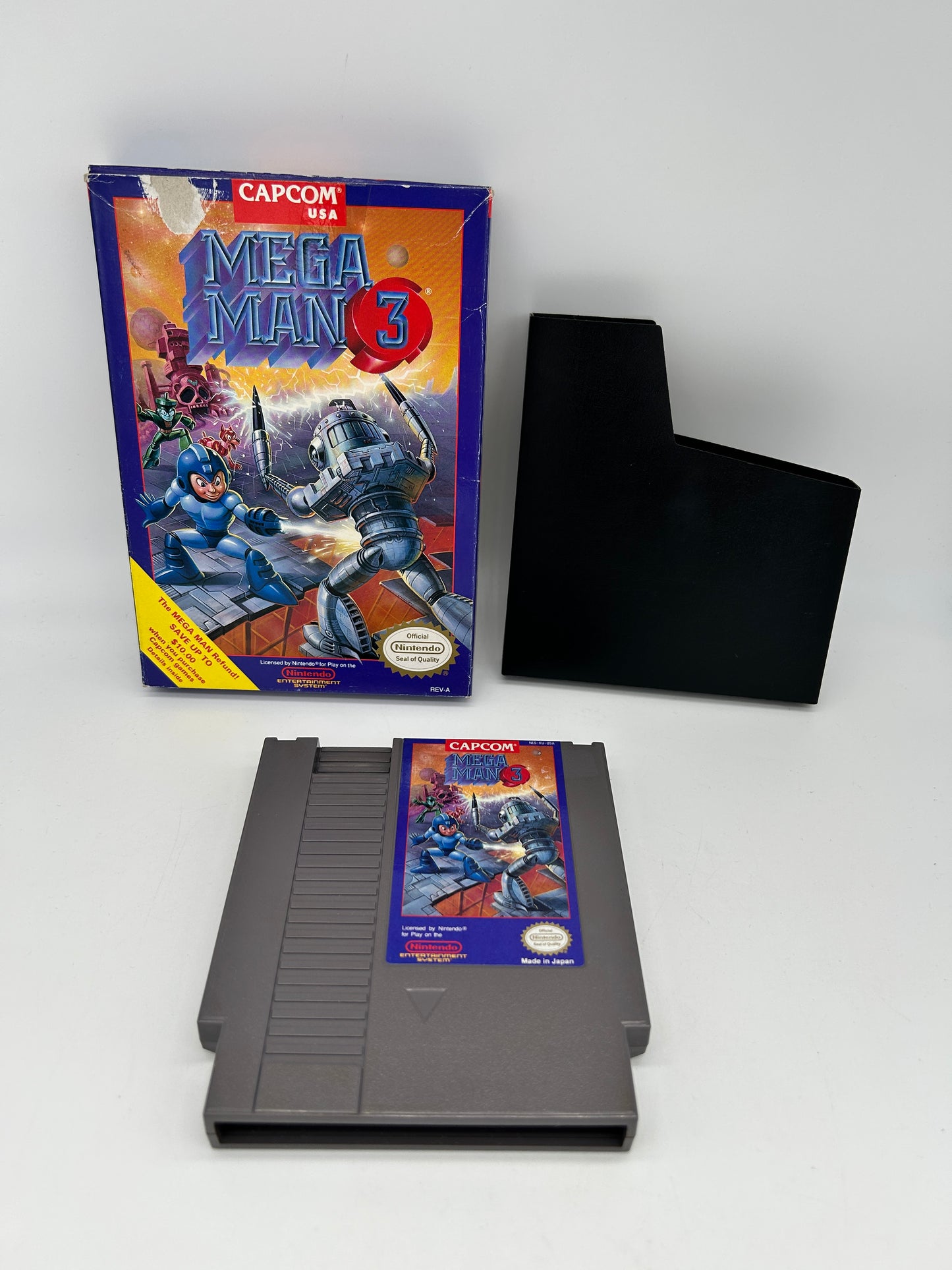 PiXEL-RETRO.COM : ORIGINAL NINTENDO NES COMPLET CIB BOX MANUAL GAME NTSC MEGAMAN MEGA MAN 3