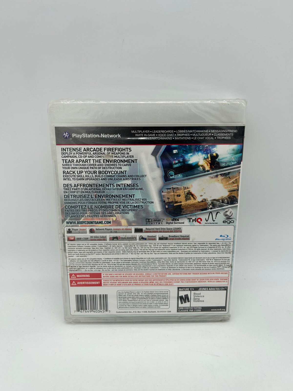 SONY PLAYSTATION 3 [PS3] | BODYCOUNT