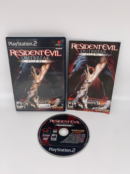 PiXEL-RETRO.COM : SONY PLAYSTATION 2 (PS2) COMPLET CIB BOX MANUAL GAME NTSC RESIDENT EVIL OUTBREAK FILE 2