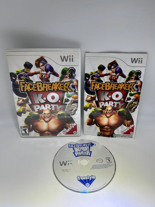 PiXEL-RETRO.COM : NINTENDO WII COMPLET CIB BOX MANUAL GAME NTSC FACEBREAKER K.O. PARTY