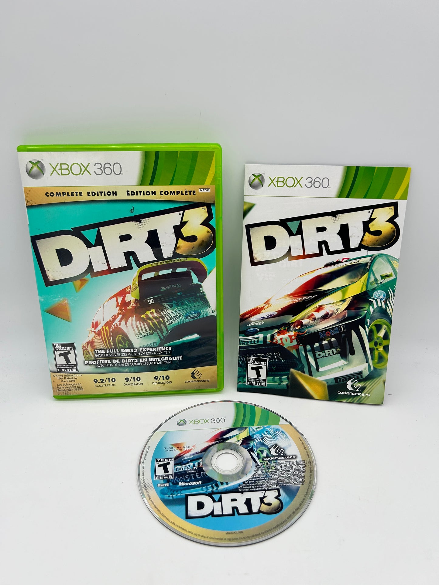 PiXEL-RETRO.COM : MICROSOFT XBOX 360 COMPLETE CIB BOX MANUAL GAME NTSC DIRT 3 COMPLETE EDITION