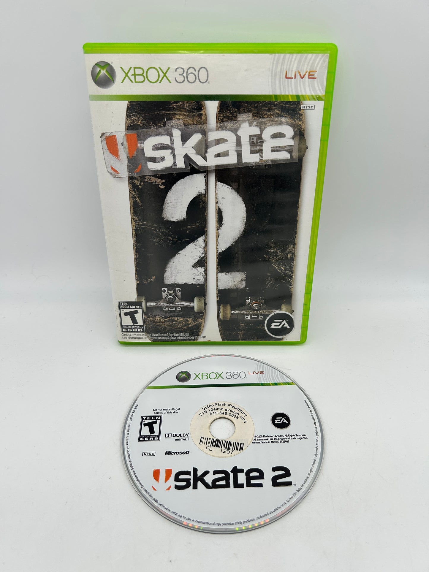PiXEL-RETRO.COM : MICROSOFT XBOX 360 COMPLETE CIB BOX MANUAL GAME NTSC SKATE 2