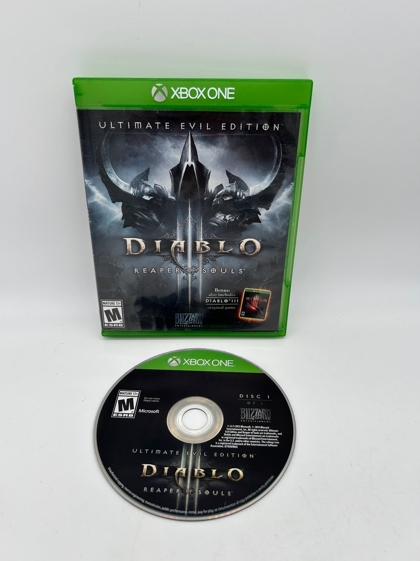 PiXEL-RETRO.COM : MICROSOFT XBOX ONE COMPLETE CIB BOX MANUAL GAME NTSC DIABLO REAPER OF SOULS