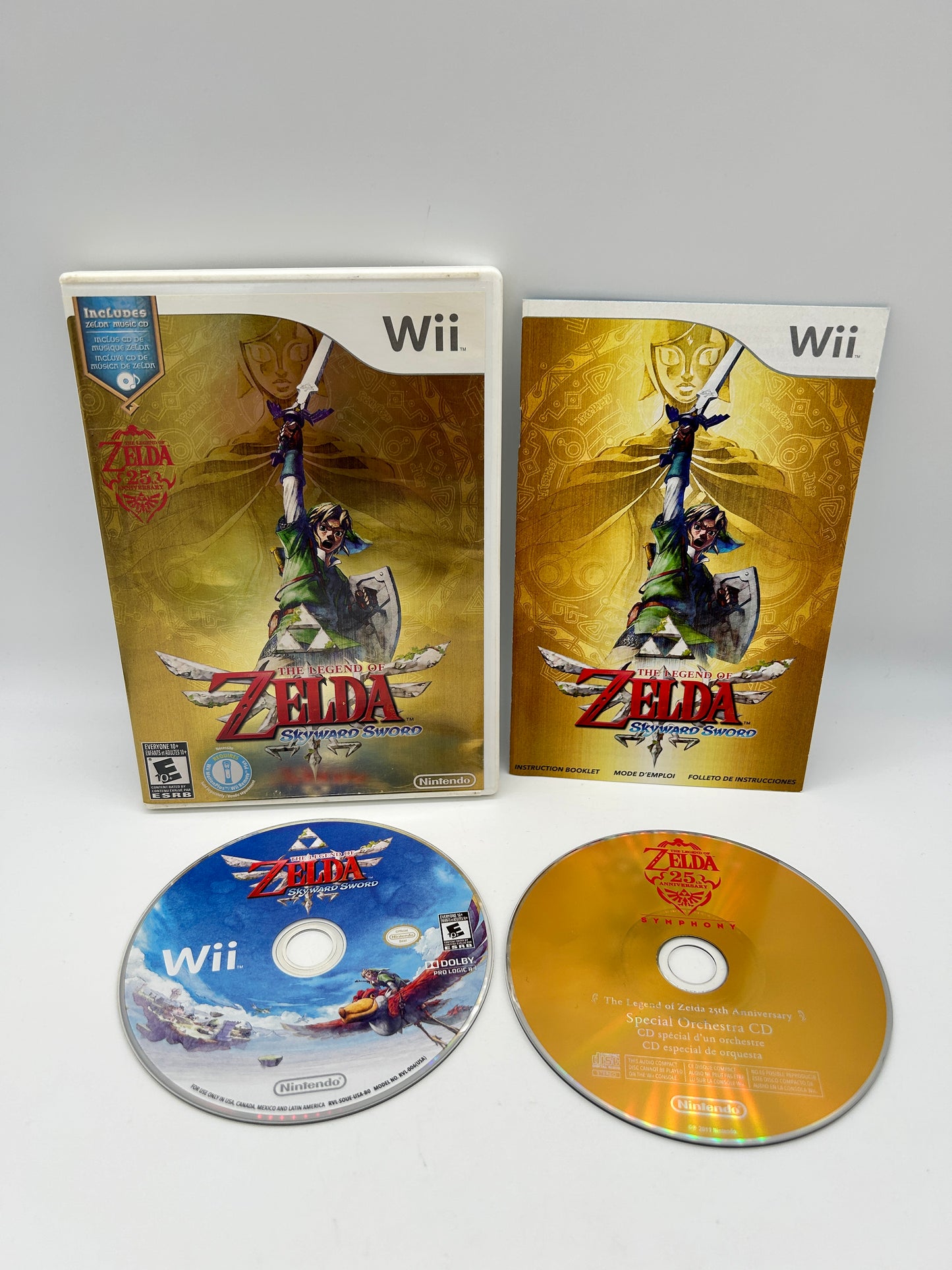 PiXEL-RETRO.COM : NINTENDO WII COMPLET CIB BOX MANUAL GAME NTSC THE LEGEND OF ZELDA SKYWARD SWORD