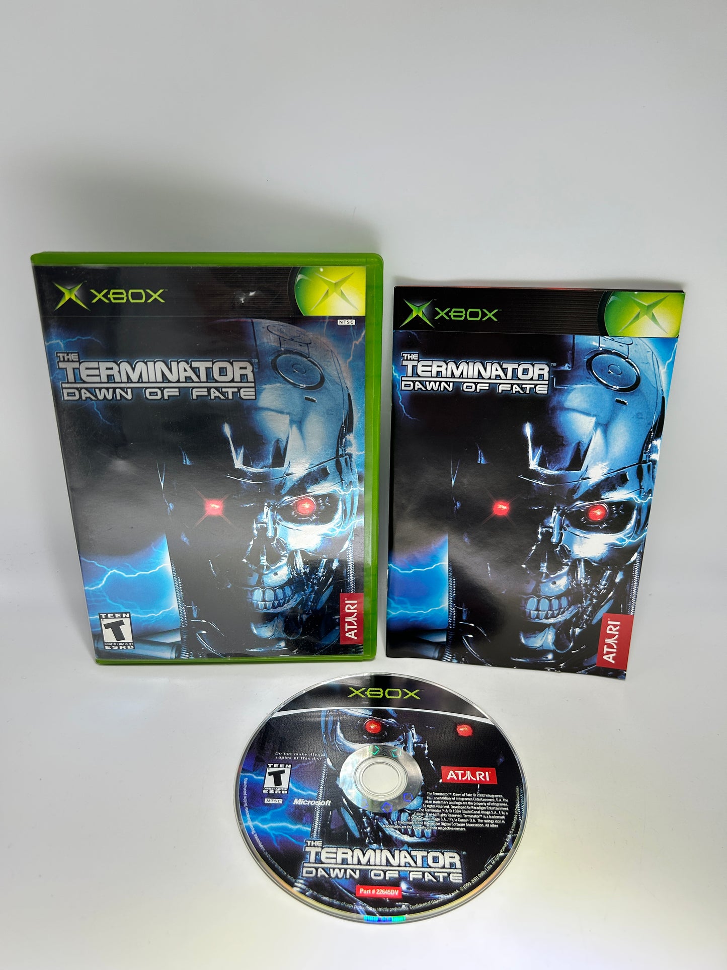 PiXEL-RETRO.COM : MICROSOFT XBOX COMPLETE CIB BOX MANUAL GAME NTSC TERMINATOR THE DAWN OF FATE