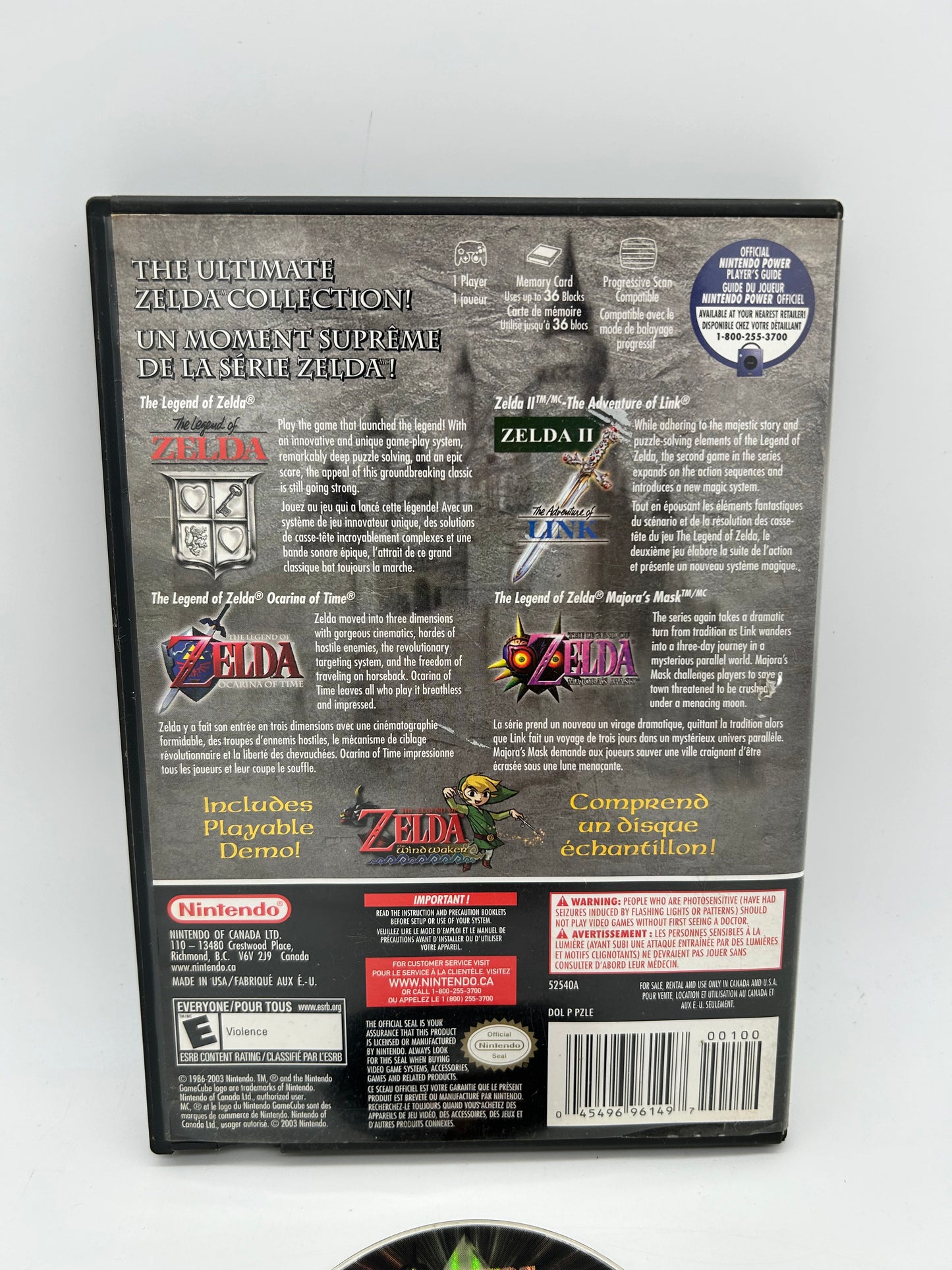 NiNTENDO GAMECUBE [NGC] | THE LEGEND OF ZELDA COLLECTORS EDiTION | NOT FOR RESALE