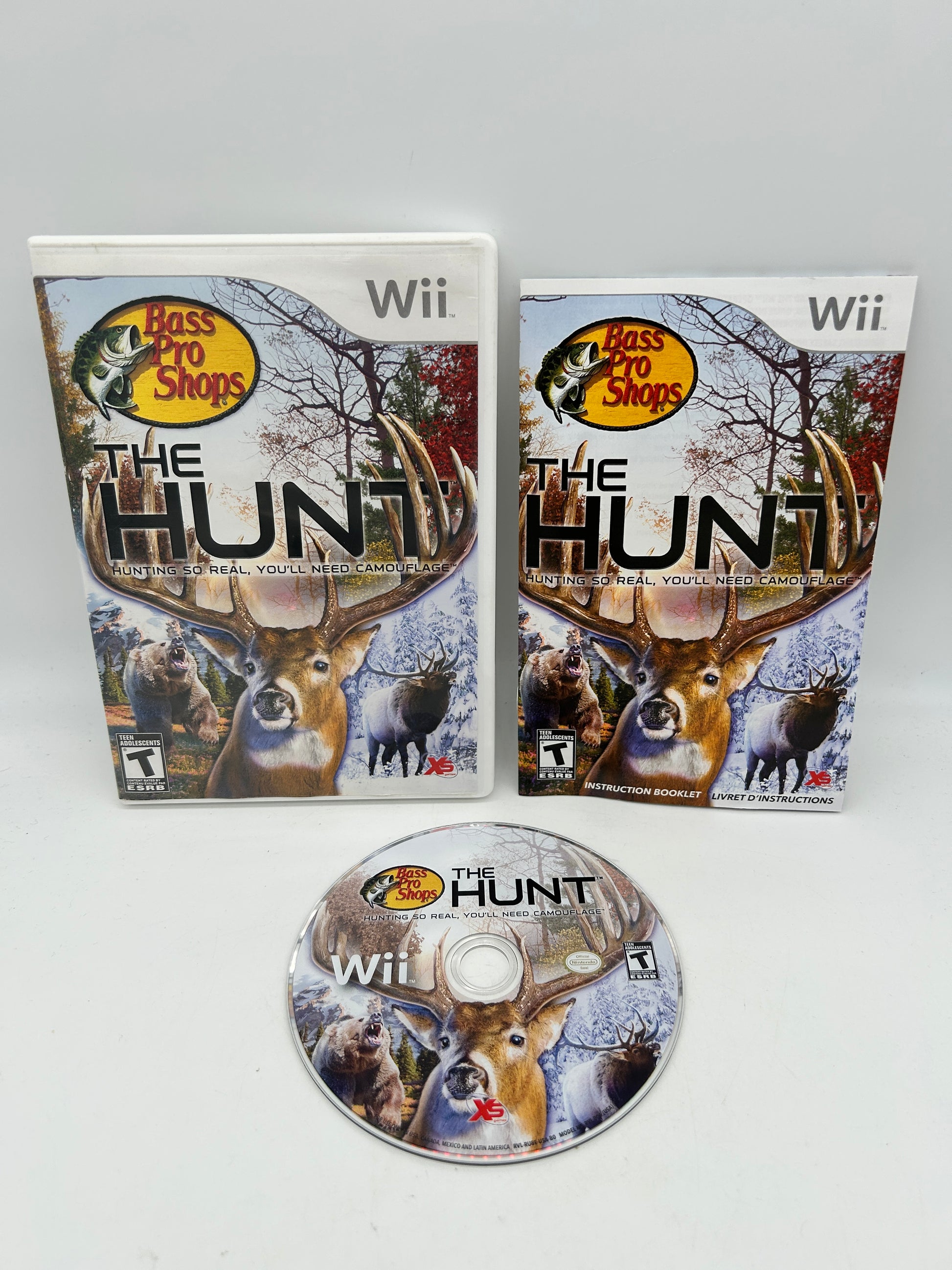 PiXEL-RETRO.COM : NINTENDO WII COMPLET CIB BOX MANUAL GAME NTSC BASS PRO SHOPS THE HUNT