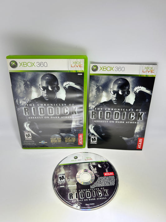 PiXEL-RETRO.COM : MICROSOFT XBOX 360 COMPLETE CIB BOX MANUAL GAME NTSC THE CHRONICLES OF RIDDICK ASSAULT ON DARK ATHENA