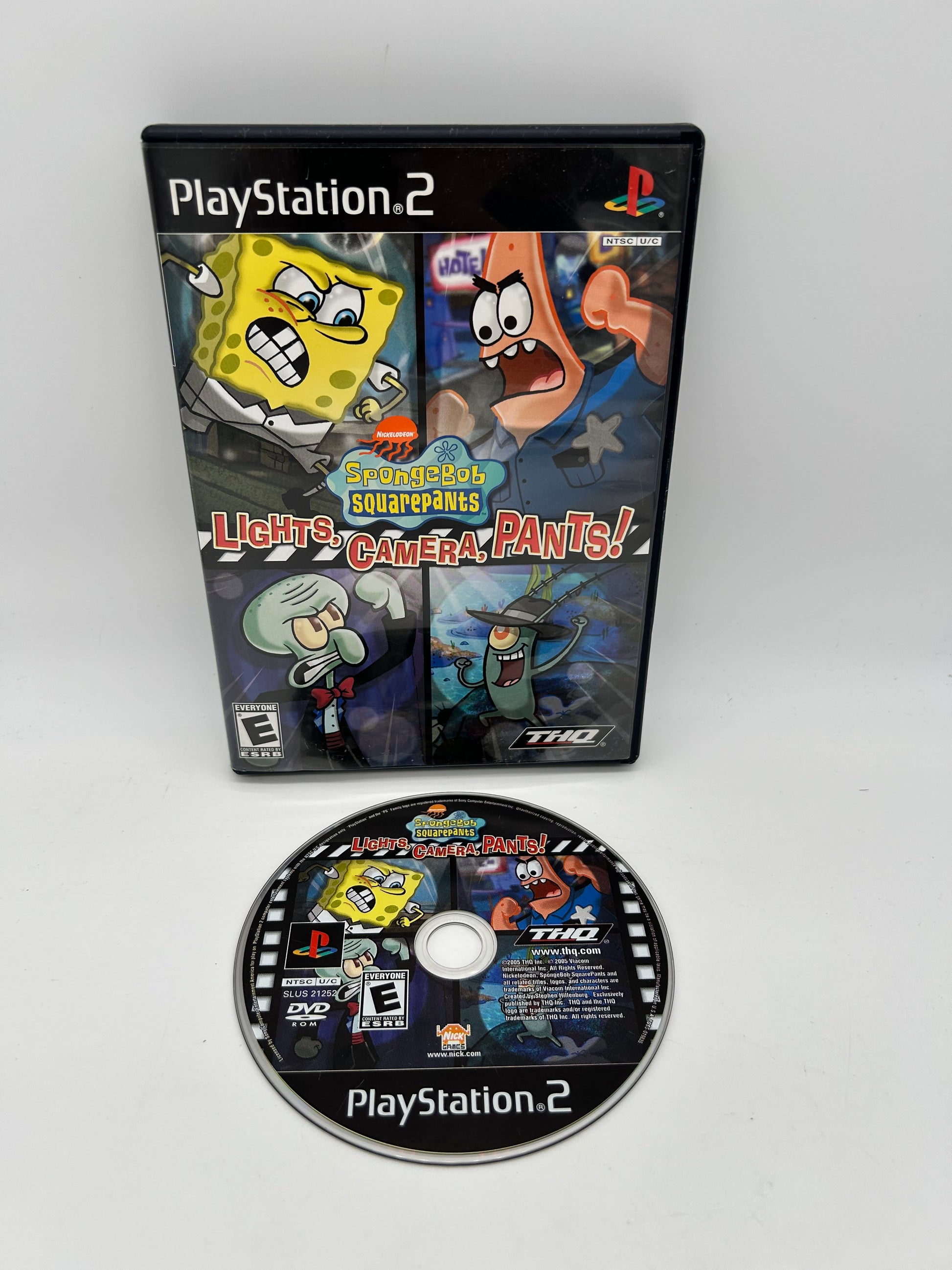 PiXEL-RETRO.COM : SONY PLAYSTATION 2 (PS2) COMPLET CIB BOX MANUAL GAME NTSC SPONGEBOB SQUAREPANTS LIGHTS CAMERA PANTS