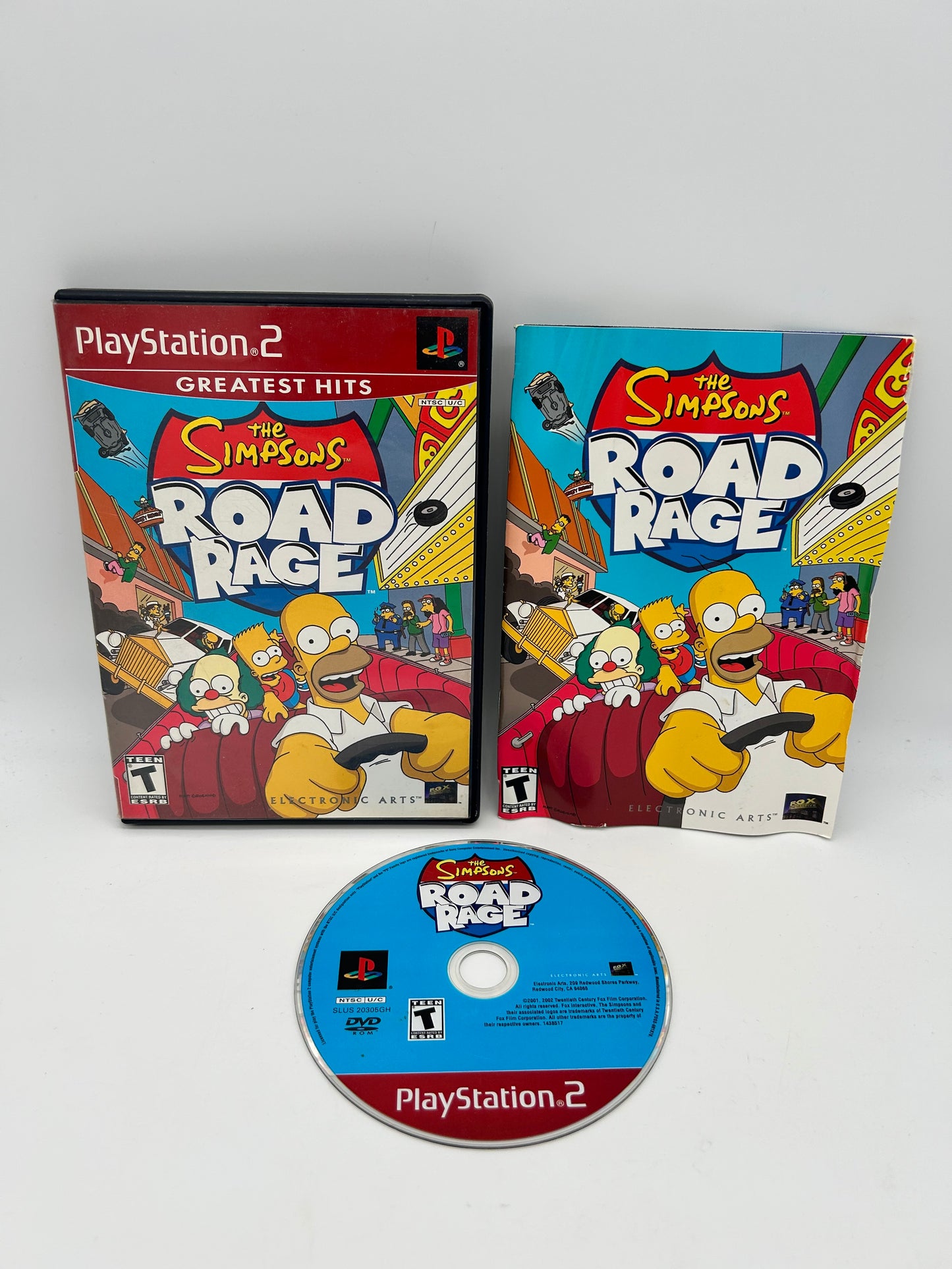 PiXEL-RETRO.COM : SONY PLAYSTATION 2 (PS2) COMPLET CIB BOX MANUAL GAME NTSC THE SIMPSONS ROAD RAGE