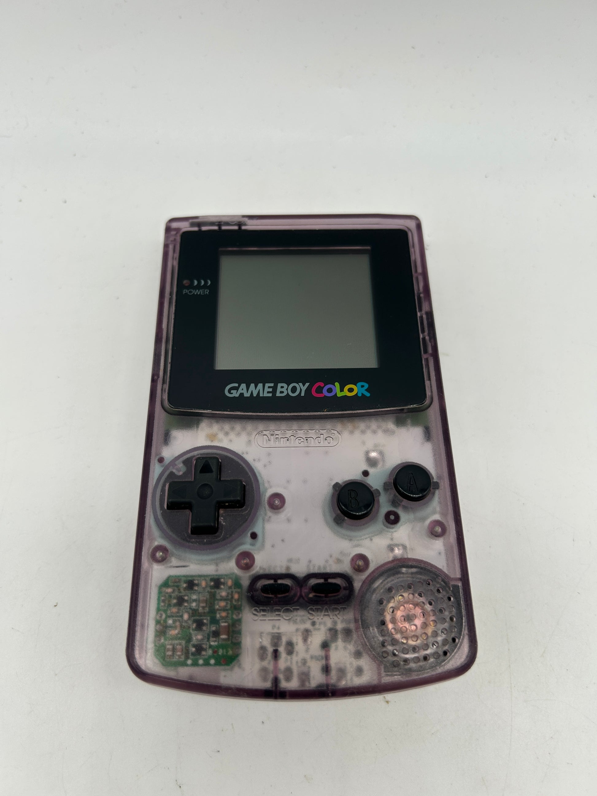PiXEL-RETRO.COM : NINTENDO GAME BOY COLOR GBC ORIGINAL VERSION NTSC PURPLE ATOMIC CLEAR CGB-001