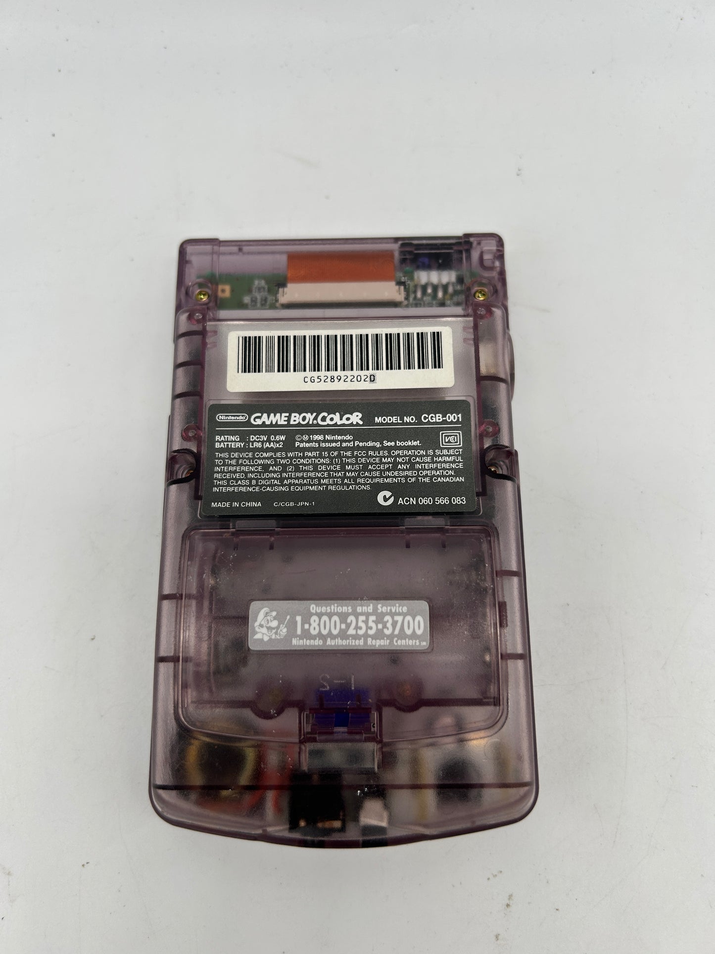 NiNTENDO GAME BOY COLOR [GBC] CONSOLE | MODEL MAUVE ATOMiC PURPLE CGB-001
