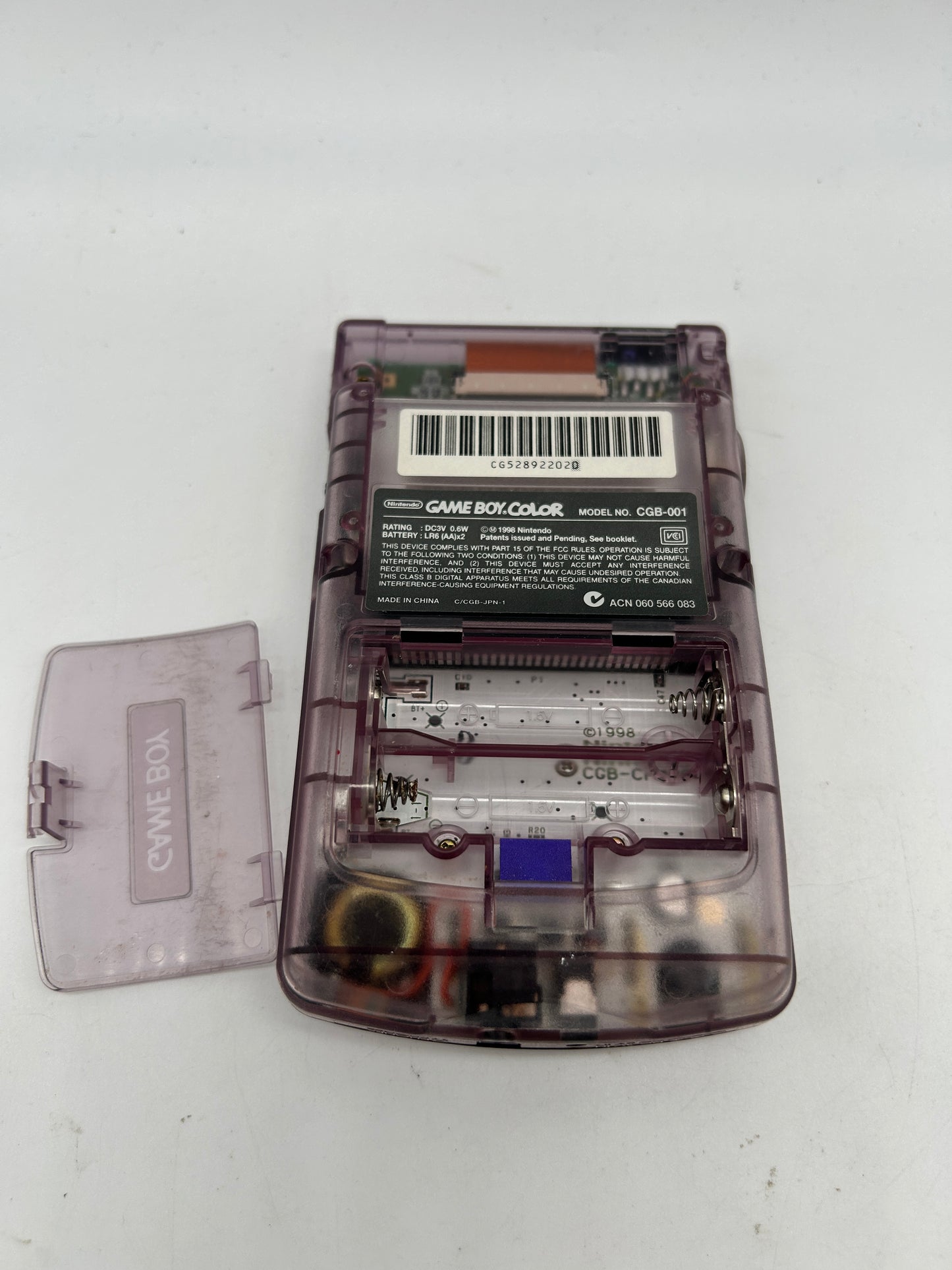 NiNTENDO GAME BOY COLOR [GBC] CONSOLE | MODEL MAUVE ATOMiC PURPLE CGB-001