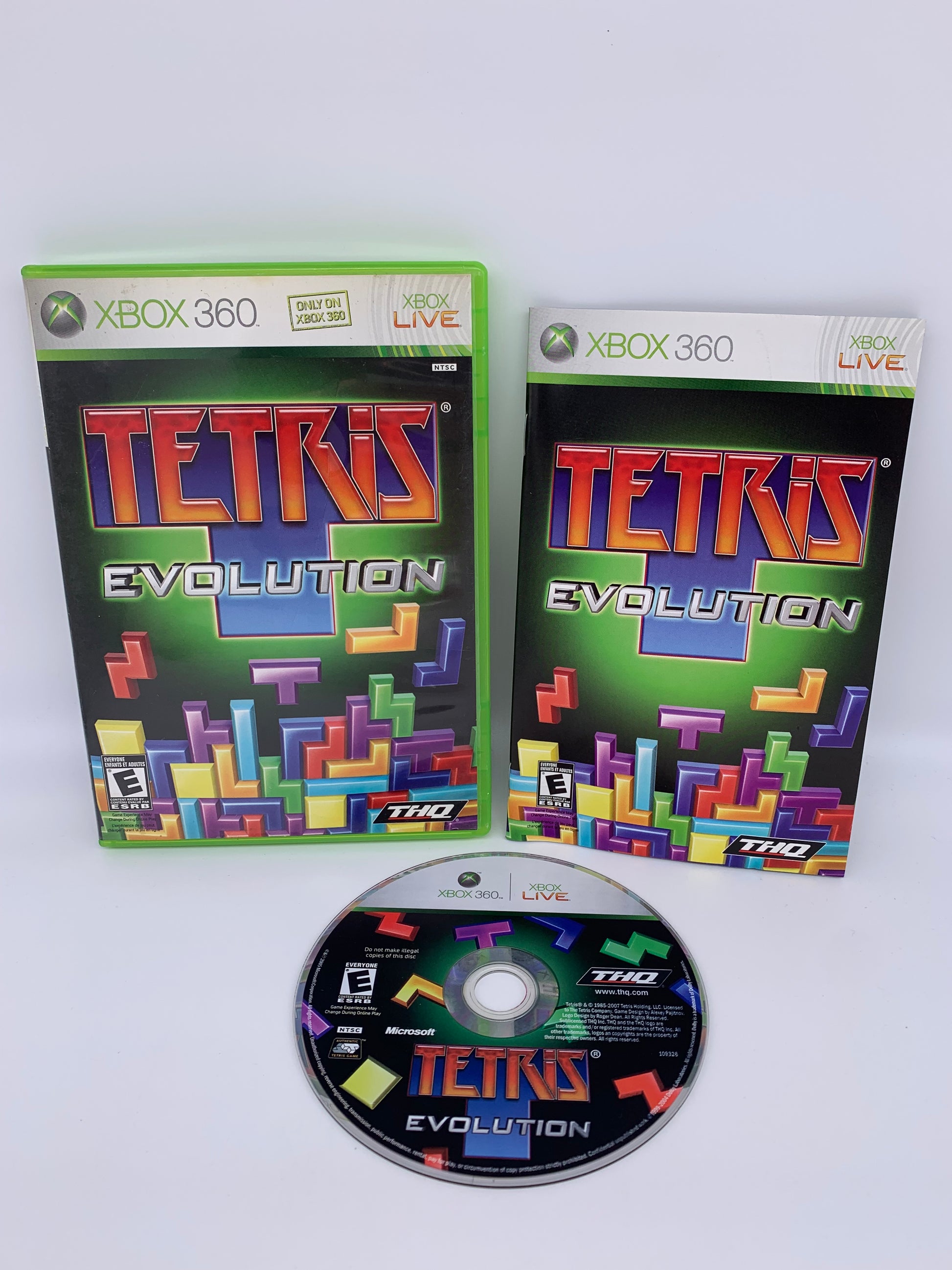 PiXEL-RETRO.COM : MICROSOFT XBOX 360 COMPLETE CIB BOX MANUAL GAME NTSC TETRIS EVOLUTION