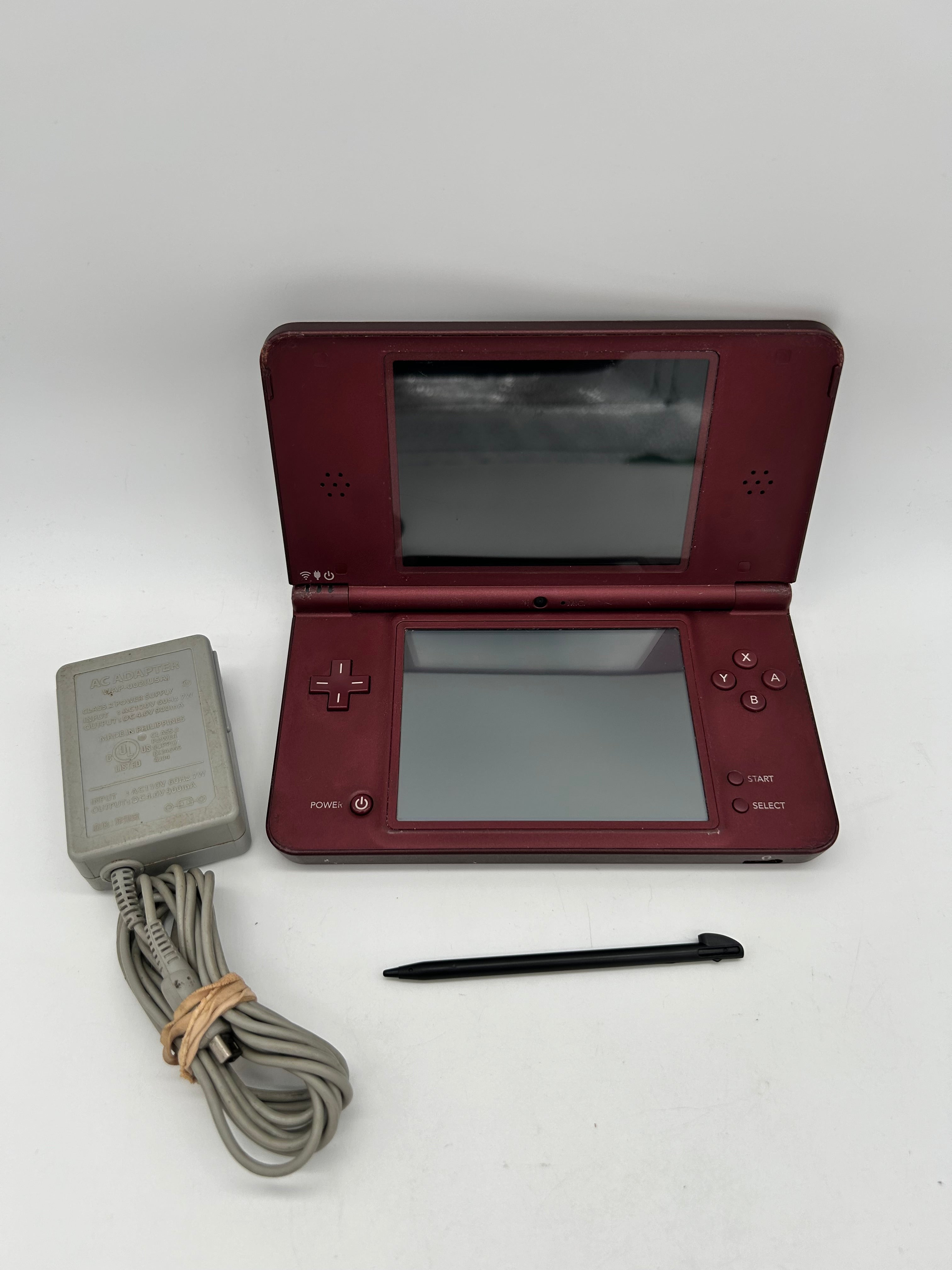 Nintendo DSi XL Burgundy shops Console UTL-001 w/Official Charger, Stylus, Orig. Box