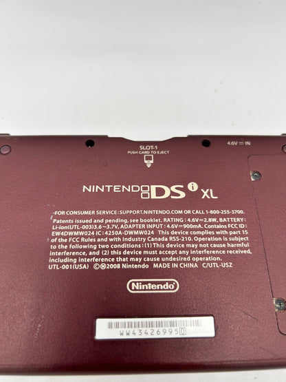 NiNTENDO DSi XL CONSOLE | MODEL BOURGOGNE BURGUNDY UTL-001