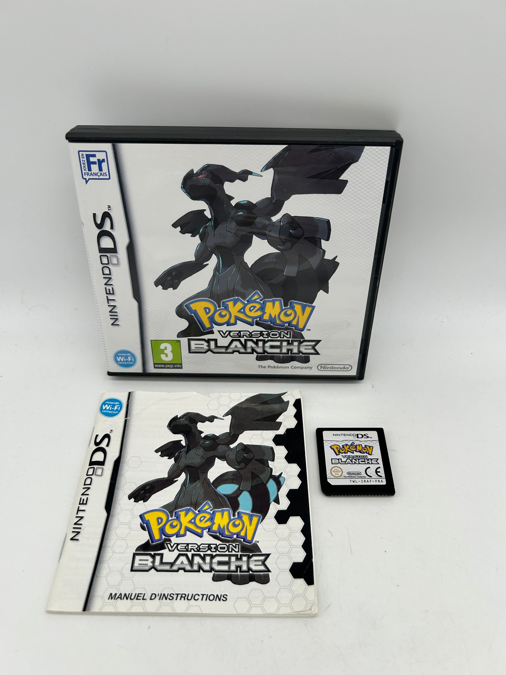 PiXEL-RETRO.COM : NINTENDO DS (DS) COMPLETE CIB BOX MANUAL GAME PAL POKEMON VERSION BLANCHE