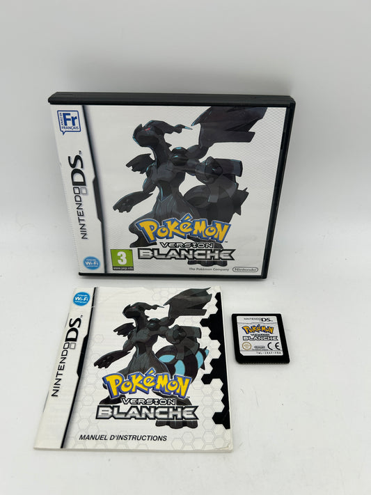 PiXEL-RETRO.COM : NINTENDO DS (DS) COMPLETE CIB BOX MANUAL GAME PAL POKEMON VERSION BLANCHE