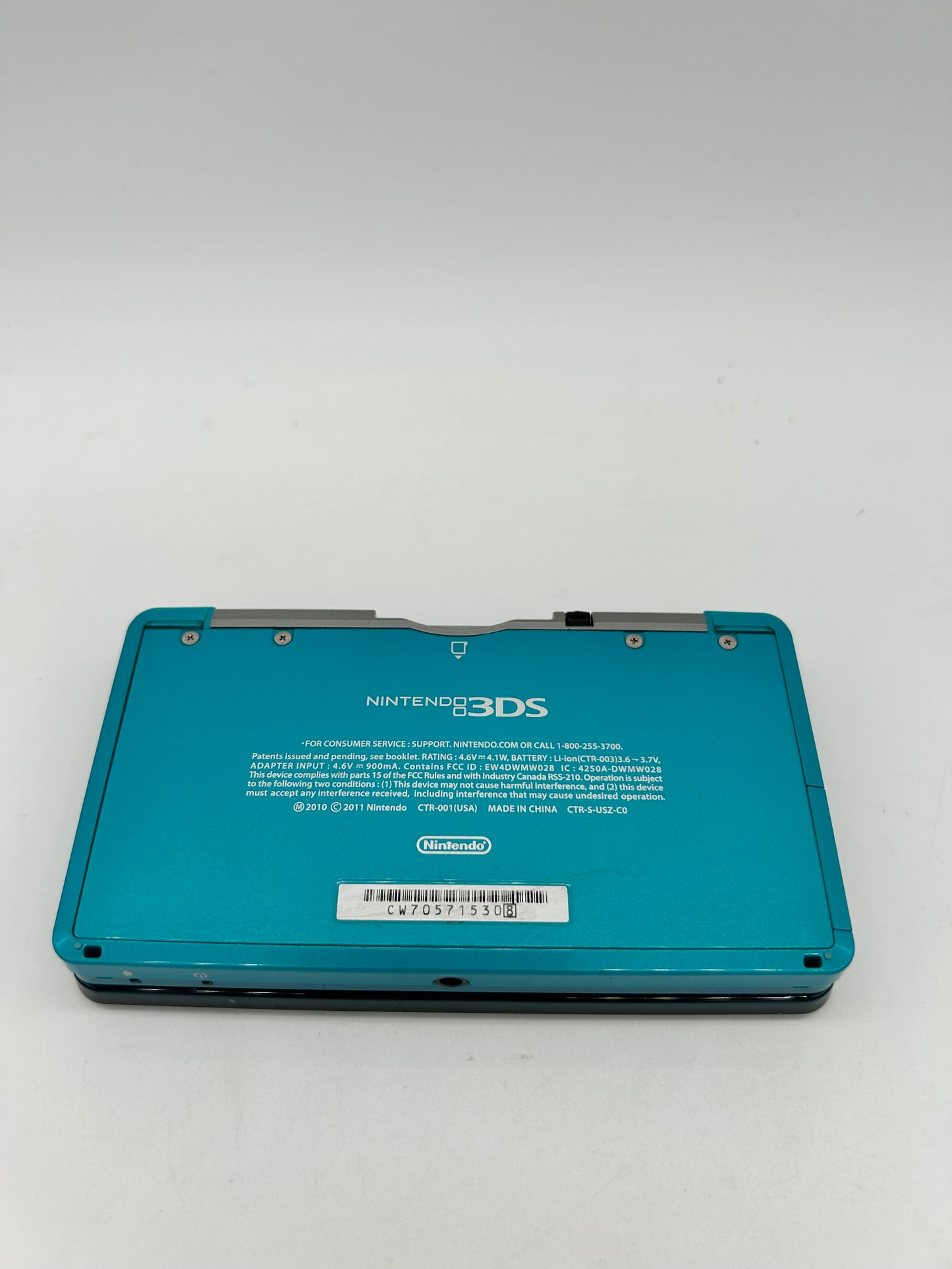 NiNTENDO 3DS CONSOLE | MODEL BLEUE AQUA BLUE CTR-001(USA)