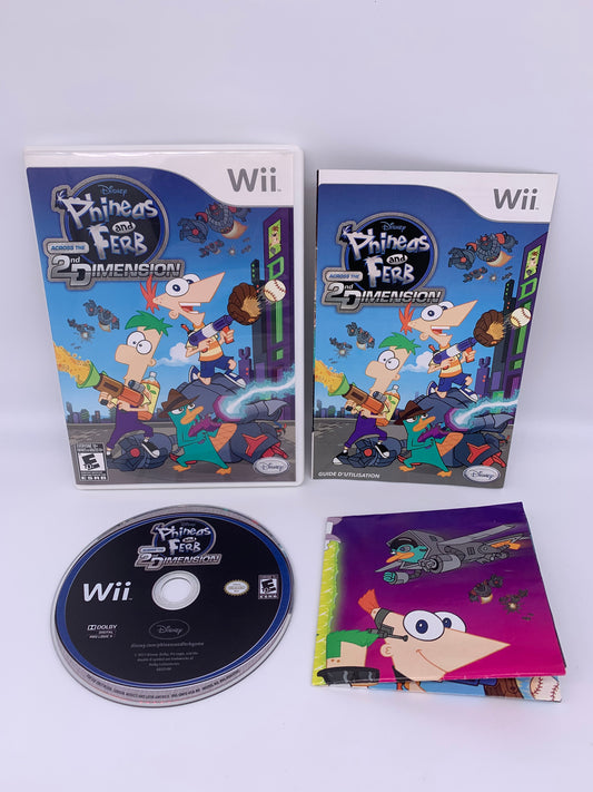 PiXEL-RETRO.COM : NINTENDO WII COMPLET CIB BOX MANUAL GAME NTSC DiSNEY PHiNEAS AND FERB ACROSS THE 2ND DiMENSiON