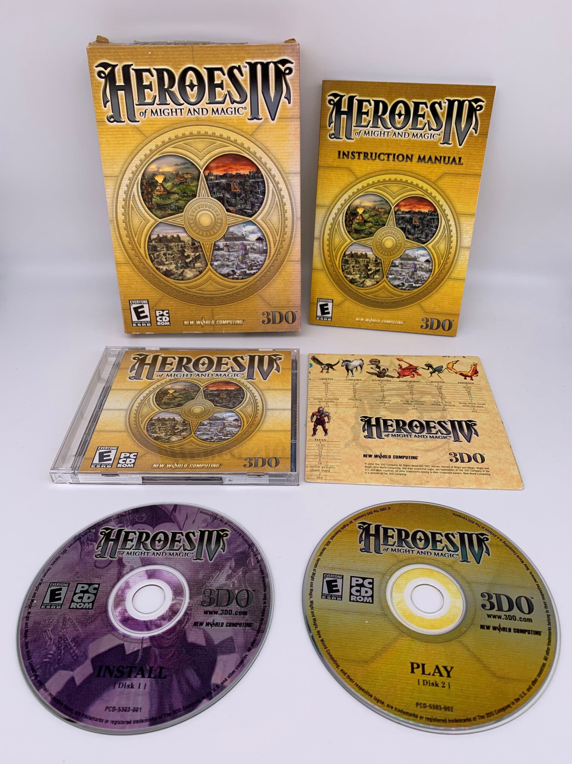 PiXEL-RETRO.COM : COMPUTER (PC) COMPLETE CIB BOX MANUAL GAME NTSC HEROES IV 4 OF MIGHT AND MAGIC