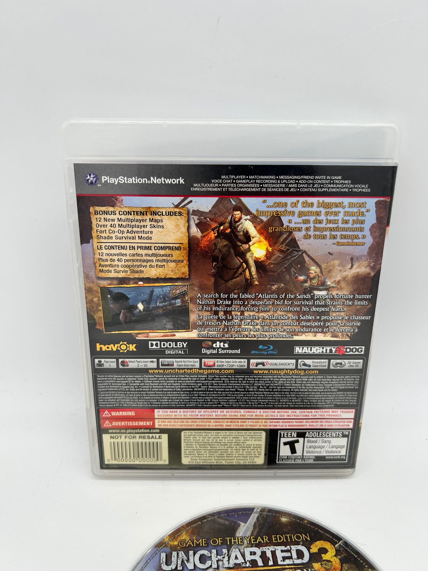 SONY PLAYSTATiON 3 [PS3] | UNCHARTED 3 DRAKES DECEPTiON