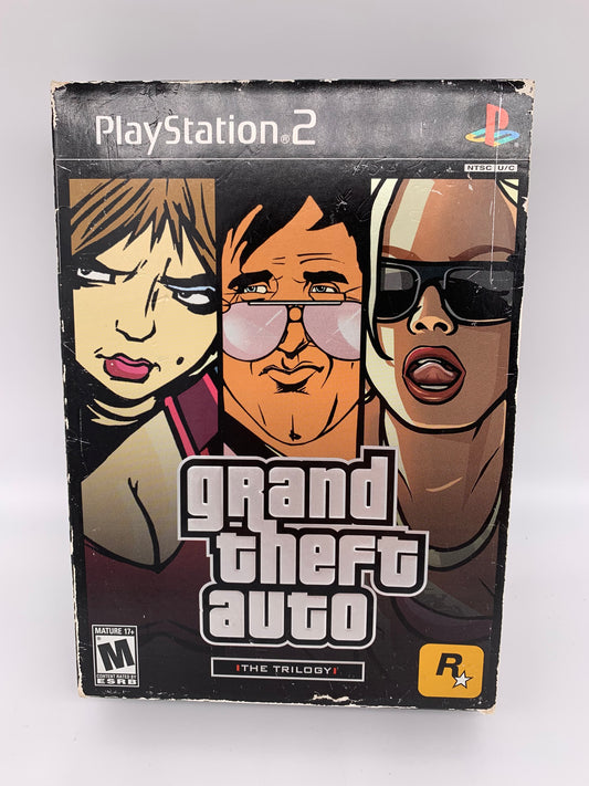 PiXEL-RETRO.COM : SONY PLAYSTATION 2 (PS2) COMPLET CIB BOX MANUAL GAME NTSC GRAND THEFT AUTO TRILOGY III 3 VICE CITY SAN ANDREAS